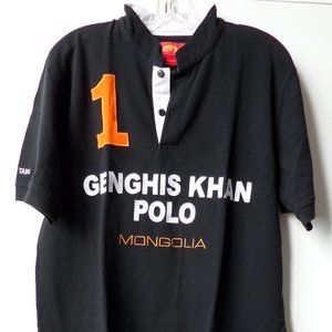 NWOT Shanghai Tang Genghis Khan Mongolia Polo Team Shirt Mens Large